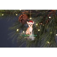 Benutzerdefinierte Chihuahua Ornament | Acryl Hund Weihnachten Brüsseler Griffon Spitz Terrier Schnecke Welpe Urlaub von thecreativestandard