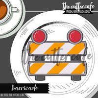 Baustelle Barrikade/straßenschild Ausstechscher Von Thecuttercafe von thecuttercafe