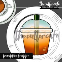 Kürbis Frappe/Eis Kaffeetasse Halloween Keksschneider Von Thecuttercafe von thecuttercafe