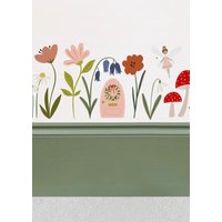 Feen Tür Wandaufkleber | Kinderzimmer Wandkunst Waldblumen Abnehmbare Wildblumen Wandtattoo Mädchen von theducksinarowshop