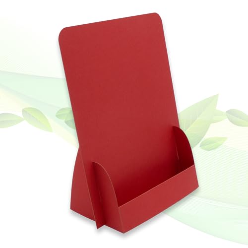 thefoldstands 5 faltbare FLYERSTÄNDER "red Design" ökologische Prospektständer für DIN A5 Flyer 14,8 x 21 cm vertikal, Prospekthalter aus eco - FSC- Karton, kurz-bis mittelfristigen Einsatz thefoldstands 5 faltbare FLYERSTÄNDER "red Design" ökologische Prospektständer für DIN A5 Flyer 14,8 x 21 cm vertikal, Prospekthalter aus eco - FSC- Karton, kurz-bis mittelfristigen Einsatz von thefoldstands