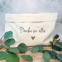 Körbchen "Danke Für Alles" - Aus 100% Baumwoll-Canvas Als Geschenk Zum Abschied Die Hebamme Und Dankeschön Sagen Körbchen "Danke Für Alles" - Aus 100% Baumwoll-Canvas Als Geschenk Zum Abschied Die Hebamme Und Dankeschön Sagen von thegrowingup