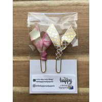 2Er Set Pink Und Gold Diamant Plannerklammern Büroklammer Journaling Clips Planerklammern Fancy von thehappymailpaperie