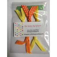 5Er Set Journaling Clips Planer Citrus Farben Gelb, Orange Und Grün Büroklammern Band Scrapbooking Bibel von thehappymailpaperie