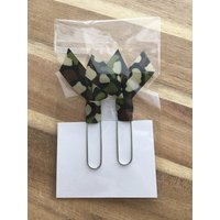 Set Von 2 Jumbo Camouflage Planner Clips Rustikale Journaling Camo von thehappymailpaperie