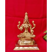 Handgefertigte 10 "Lakshmi Devi Panchalogam - Kupfer Pooja Idol von thekayalcrafts