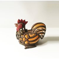 Vintage Gusseisen Huhn Henne Hahn Farbiges Glas Rustikale Terrasse Teelicht Lampe Eingang - Wohnkultur Bauernhaus Rustikal von thelittlebikers