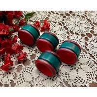 Rote Und Grüne Serviettenringe ~ 4Er Set Holzringe Cottage Chic & Distressed Weihnachtsesstisch Wählen Sie in Mengen Von Vier Rote Und Grüne Serviettenringe ~ 4Er Set Holzringe Cottage Chic & Distressed Weihnachtsesstisch Wählen Sie in Mengen Von Vier von thelittlebluehouse