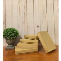 Set Von Fünf Schachteln Aus Pappe Mit Wattepad ~ Party Boxen Schmuck Bemalbare Brautjungfern Geschenk von thelittlebluehouse