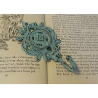 Vintage Inspirierte Ausgefallene Wandaufhänger in Vogelei Blau ~ Metall Eleganter Blauer Mantel Handtuchaufhänger Halsketten Aufhänger Wandhaken von thelittlebluehouse