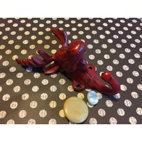 Vintage Inspirierter Gusseisen Elch ~ Metall Elchkopf Hütte Männerhöhle Roter Wandhänger Handtuchbügel Distressed von thelittlebluehouse