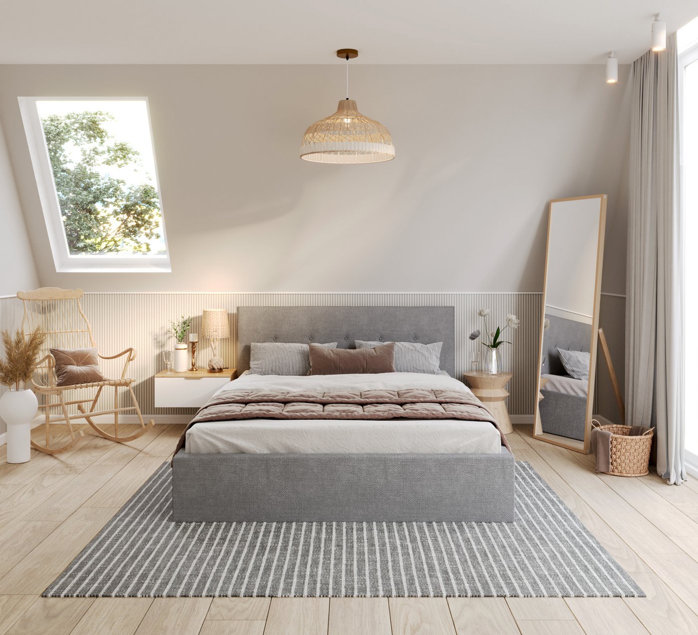 thematys Polsterbett Bett Stauraumbett 90x200, 120x200, 140x200, 160x200, 180x200cm (MADE IN EU - mit hochwertigem fein gewebter Stoff für einen zeitlosen Look, Bettrahmen, Bett, Optional mit Matratze bestellbar, mit großen gepolsterten Kopfteil, mit Bettkasten zum aufklappen), Metallrahmen mit Lattenrost, hydraulische Klappfunktion für Stauraum thematys Polsterbett Bett Stauraumbett 90x200, 120x200, 140x200, 160x200, 180x200cm (MADE IN EU - mit hochwertigem fein gewebter Stoff für einen zeitlosen Look, Bettrahmen, Bett, Optional mit Matratze bestellbar, mit großen gepolsterten Kopfteil, mit Bettkasten zum aufklappen), Metallrahmen mit Lattenrost, hydraulische Klappfunktion für Stauraum von thematys