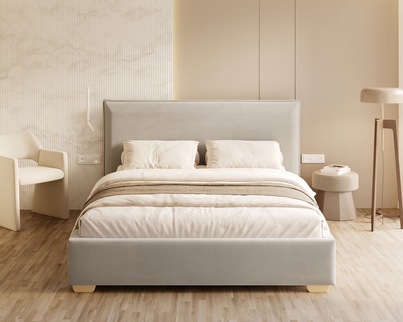 thematys Polsterbett Bett Stauraumbett Bezug Paris / 140x200, 160x200, 180x200cm von thematys