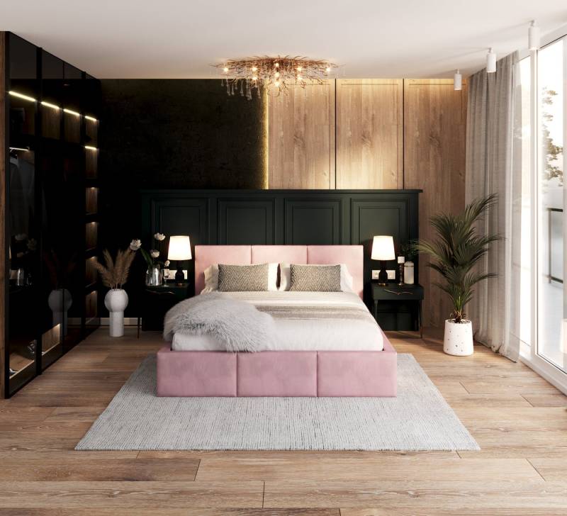 thematys Polsterbett Stauraumbett Bett mit Bettkasten - MADE IN EU - mit samt Velours Bezug (verfügbar 90x200 120x200 140x200 160x200 180x200cm, Bettrahmen, Bett, Optional mit Matratze bestellbar, mit großen gepolsterten Kopfteil, mit Bettkasten zum aufklappen), Metallrahmen mit Lattenrost, hydraulische Klappfunktion für Stauraum thematys Polsterbett Stauraumbett Bett mit Bettkasten - MADE IN EU - mit samt Velours Bezug (verfügbar 90x200 120x200 140x200 160x200 180x200cm, Bettrahmen, Bett, Optional mit Matratze bestellbar, mit großen gepolsterten Kopfteil, mit Bettkasten zum aufklappen), Metallrahmen mit Lattenrost, hydraulische Klappfunktion für Stauraum von thematys