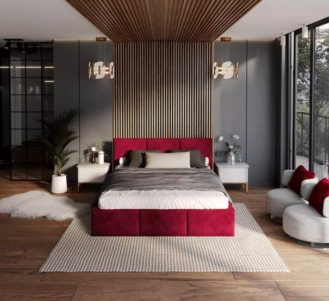 thematys Polsterbett Stauraumbett Bett mit Bettkasten - MADE IN EU - mit samt Velours Bezug (verfügbar 90x200 120x200 140x200 160x200 180x200cm, Bettrahmen, Bett, Optional mit Matratze bestellbar, mit großen gepolsterten Kopfteil, mit Bettkasten zum aufklappen), Metallrahmen mit Lattenrost, hydraulische Klappfunktion für Stauraum thematys Polsterbett Stauraumbett Bett mit Bettkasten - MADE IN EU - mit samt Velours Bezug (verfügbar 90x200 120x200 140x200 160x200 180x200cm, Bettrahmen, Bett, Optional mit Matratze bestellbar, mit großen gepolsterten Kopfteil, mit Bettkasten zum aufklappen), Metallrahmen mit Lattenrost, hydraulische Klappfunktion für Stauraum von thematys