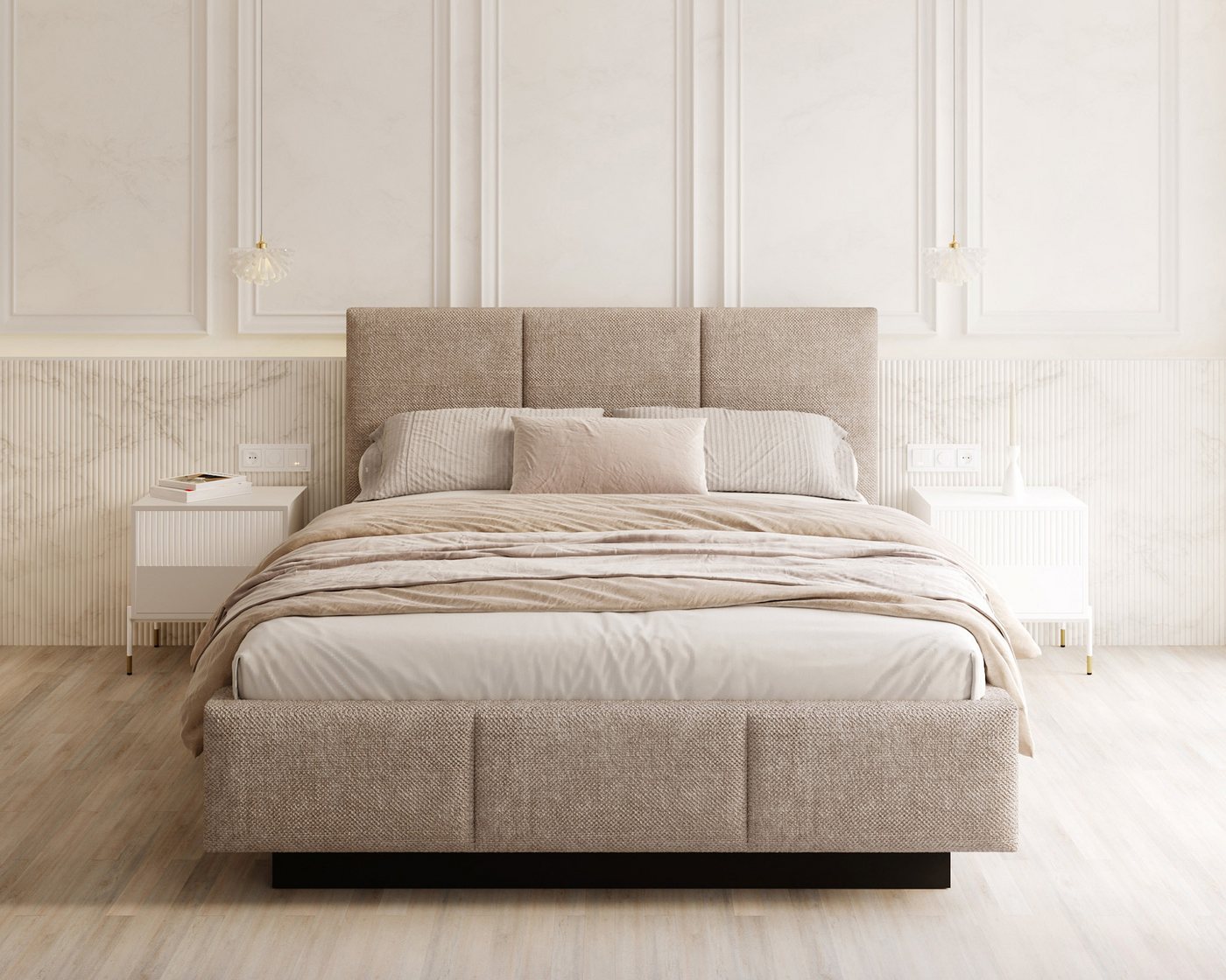 thematys Polsterbett Stauraumbett aus Velours 90x200, 120x200, 140x200, 160x200, 180x200cm (MADE IN EU - mit hochwertigem Velours Bezug Trinity, Bettrahmen, Bett, Optional mit Matratze bestellbar, mit großen gepolsterten Kopfteil, mit Bettkasten zum aufklappen), Metallrahmen mit Lattenrost, hydraulische Klappfunktion für Stauraum thematys Polsterbett Stauraumbett aus Velours 90x200, 120x200, 140x200, 160x200, 180x200cm (MADE IN EU - mit hochwertigem Velours Bezug Trinity, Bettrahmen, Bett, Optional mit Matratze bestellbar, mit großen gepolsterten Kopfteil, mit Bettkasten zum aufklappen), Metallrahmen mit Lattenrost, hydraulische Klappfunktion für Stauraum von thematys