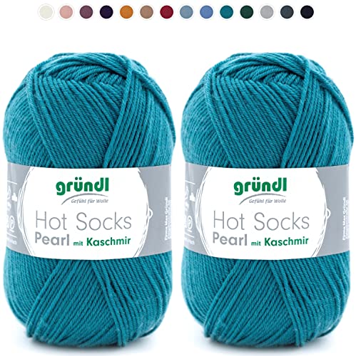 theofeel Set | 2x50g Merino Sockenwolle mit Kaschmir | Gründl Hot Socks Pearl 04 türkis petrol | Strumpfwolle mit Kaschmirwolle | Cashmere Sockengarn zum Stricken oder Häkeln theofeel Set | 2x50g Merino Sockenwolle mit Kaschmir | Gründl Hot Socks Pearl 04 türkis petrol | Strumpfwolle mit Kaschmirwolle | Cashmere Sockengarn zum Stricken oder Häkeln von theofeel