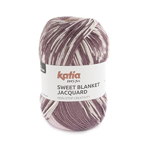 [59,75€/kg] Katia Sweet Blanket Jacquard Color 308, Babydecke Stricken, weiche Babywolle musterbildend, selbstmusternd von theofeel