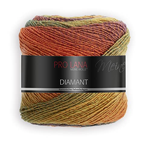 Pro Lana/theofeel Lana Diamant Farbe 89, Wolle mit Farbverlauf, 1 Knäuel = 1 Schal, 150g, 525m, 278487 von theofeel