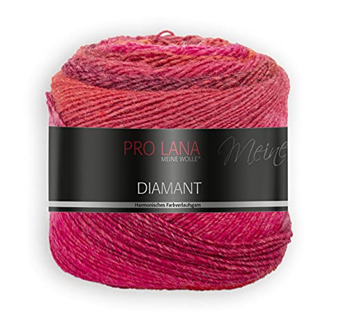 Pro Lana Diamant color 83, harmonische Farberlaufswolle zum Stricken oder Häkeln für Nadelstärke 3,5-4,5 mm von theofeel