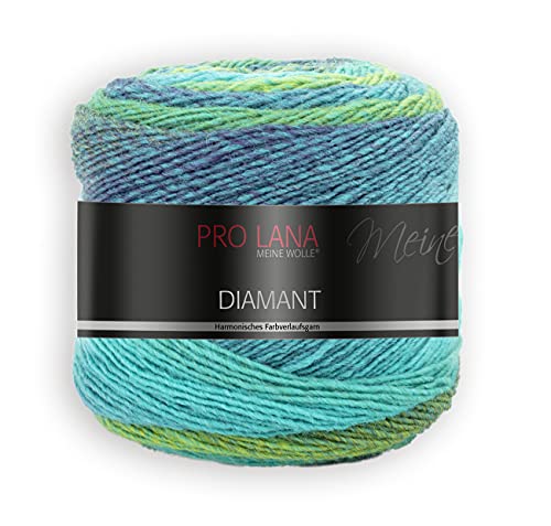 Pro Lana Diamant color 86, harmonische Farberlaufswolle zum Stricken oder Häkeln für Nadelstärke 3,5-4,5 mm von theofeel