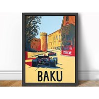 Baku - Formel 1 Kunstdruck von theoldarthouse