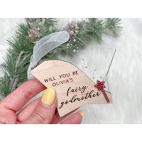 Fee Patin Ornament, Vorschlag, Jede Prinzessin Braucht Eine Gute Fee, Willst Du Meine Patentante Sein? von theolivebranchmiami