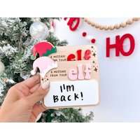 Nachricht Von Ihrem Elfenschild, Elfenzubehör, Dry Erase Board Wiederverwendbare Elfenprop, Weihnachtsdekor, Mini Elf Board, Kit Idee von theolivebranchmiami