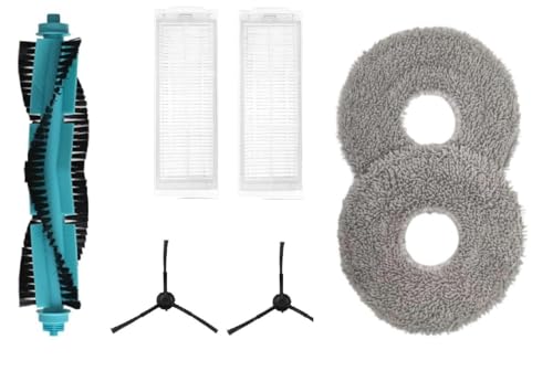 Retrobox® Ersatzteile für Cecotec Conga 11090 / 11090X: Zentralbürste, 2 Filter, 2 Seitenbürsten, 2 Mopps - Kompatibel mit Cecotec Conga 11090 / 11090X - Langlebig und - Vielseitig/mehrere Oberflächen von theoutlettablet