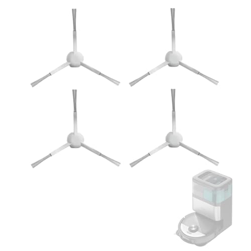 Roboparts® 4 Ersatz-Seitenbürsten, kompatibel mit Cecotec Conga 15090 16090 AI SpinArm Home&Wash Staubsaugerroboter von theoutlettablet