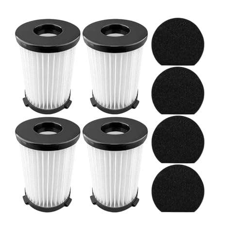 Roboparts® 4 Filter und 4 Schwämme, kompatibel mit Cecotec Conga Thunderbrush 520 550 561 Staubsauger von theoutlettablet