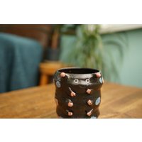 Keramik Handgemachte Schwarze Raupe Becher, Teetasse, Keramikbecher, Niedliche von thepaperzookeeper