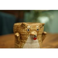 Keramik Handgemachte Shiba Doggie Tasse, Hund Teetasse, Keramikbecher, Niedliche von thepaperzookeeper
