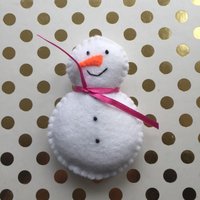 Schneemann/Schneemann Gesicht Fühlte Christbaumschmuck von theprojectlistShop