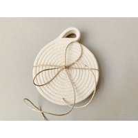 Untersetzer Coaster Set 4 Er Baumwollseil Seil Natur Beige Neutraler Stil Einrichtung Haus Dekor Einfach & Natürlich von thereyougrow