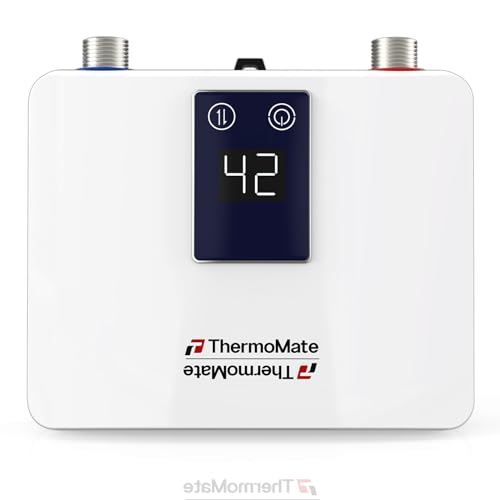 ThermoMate ET035 Mini Durchlauferhitzer elektrisch, 3,5kW druckfest kleindurchlauferhitzer für den Handwaschbecken, energiesparend, platzsparend (mit Stecker), 230V[Energieklasse A] von thermomate