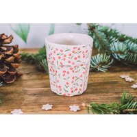Keramikbecher Blumenwiese, 200 Ml, Natürlich, Geschenk Zur Einweihung Oder Zu Weihnachten von therootfolks