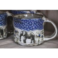 Keramikbecher Mit Henkel Elephant, 300 Ml von therootfolks