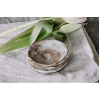 Keramikteller Rustic Klein 6, 5 cm, Mini Schälchen, Sushi Teller, Schmuckschale, Gewürzschale, Wasabi Ingwerteller, Ringteller, Kerzenhalter von therootfolks