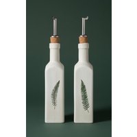 Olivenölflasche Farn, Keramik Ölspender, Essigflasche, Einweihungsgeschenk von therootfolks
