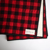 stqw2 Rot/Schwarz Büffel Karos Ganzes Tuch Baby Quilt von theshabbytrunk