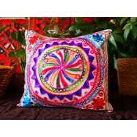 Boho Kissenbezug - Indien Dekokissen, Viele Farben, Hippie Kissen Bunt | Indisch Orientalisch, Patchwork Kissenhülle, Geschenk von theshantihome