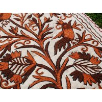 Boho Wollteppich - Läufer- Filz Teppich Handbestickter Kashmiri Namda Teppich Schlafzimmer Wandtteppich Orient von theshantihome