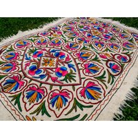 Kashmiri Filzteppich "Namda" Teppich Aus Wolle Handgefilzt Und Handbestickt Für Boho Wohnzimmer Oder Schlafzimmer Kashmiri Filzteppich "Namda" Teppich Aus Wolle Handgefilzt Und Handbestickt Für Boho Wohnzimmer Oder Schlafzimmer von theshantihome