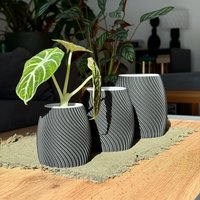 Panter "Twisty" - Pflanzentopf Mit Tropfschale Topf Inlay Blumentopf Kräutertopf Pflanzen von thesolidshop