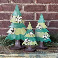 stehende Weihnachtsbaum-Regalhocker, Waldweihnachtsdekor Für Haus, Feiertagsmanteldekor, Bauernhaus-Weihnachtsdekoration Tisch von thestringinbeadCO