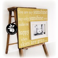 Muttertagsgeschenk Bilderrahmen, You Are My Sunshine Zeichen 16x16 von thesugaredplums