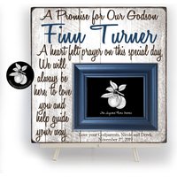 Taufgeschenk Junge, Mädchen, Patenkind Geschenk, Ein Versprechen Für Unser Patenkind, Geschenk 16x16 The Sugared Plums Frames von thesugaredplums