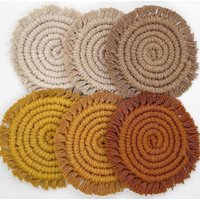 Untersetzer 2Er Set | Becher Teppiche Boho Pflanzenuntersetzer Wohnkultur Handgefertigte Geschenke Für Sie von thethriftyhandmade