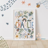 Bugs Name A4-A3 Druck - Käfer Name Art - Kinderzimmer Wandkunst - Cooler Kinder Schlafzimmer Art von thetinytoucan